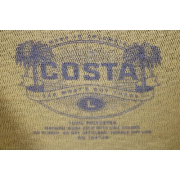 Costa Marlin Spotted T-Shirt (L) yellow Mens Large New - Picture 6 of 6